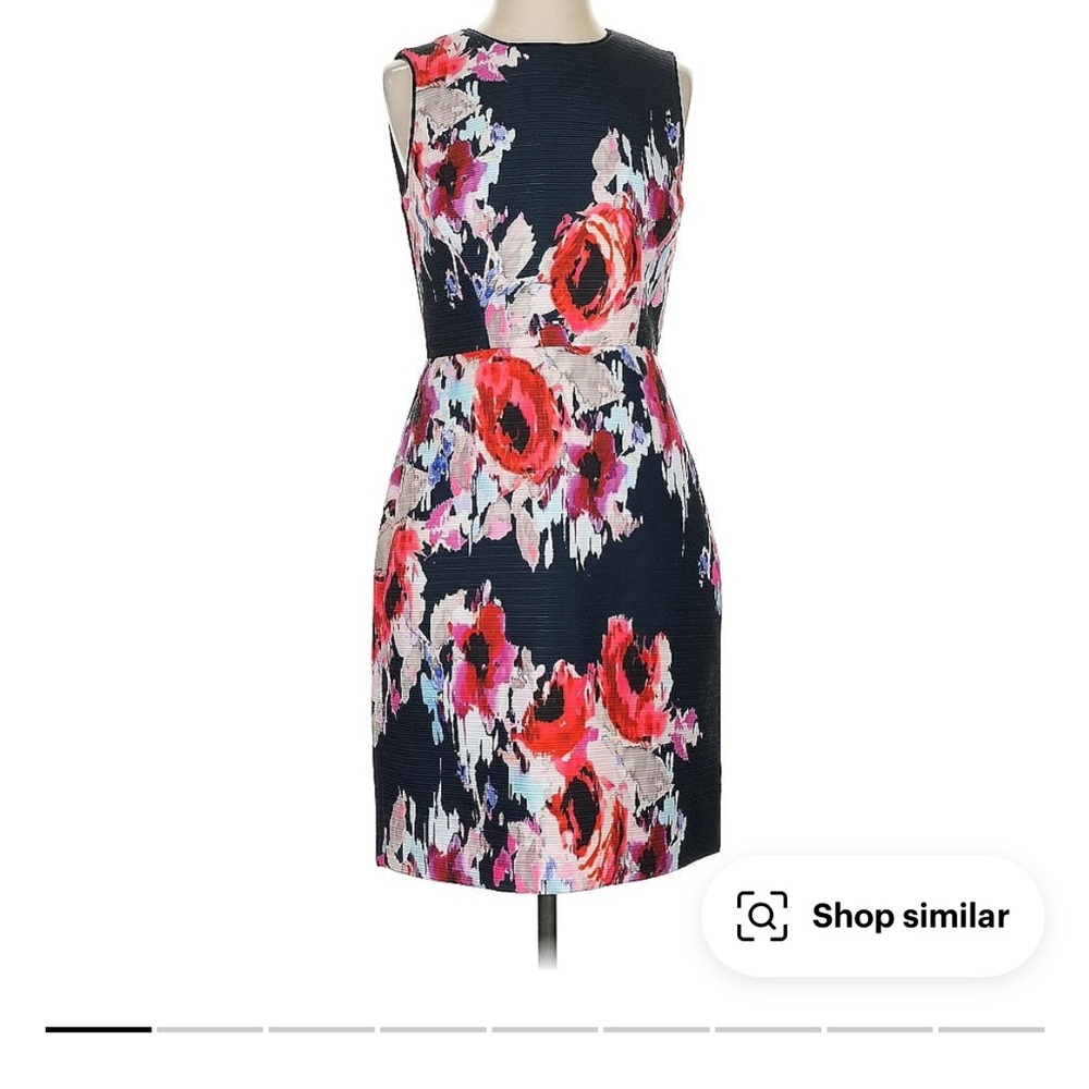 Kate Spade Red and White Sheath Dress Knee-Length Sleeveless for Wedding Guest
